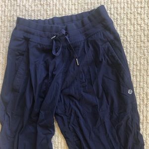 LULULEMON navy studio pant, size 4